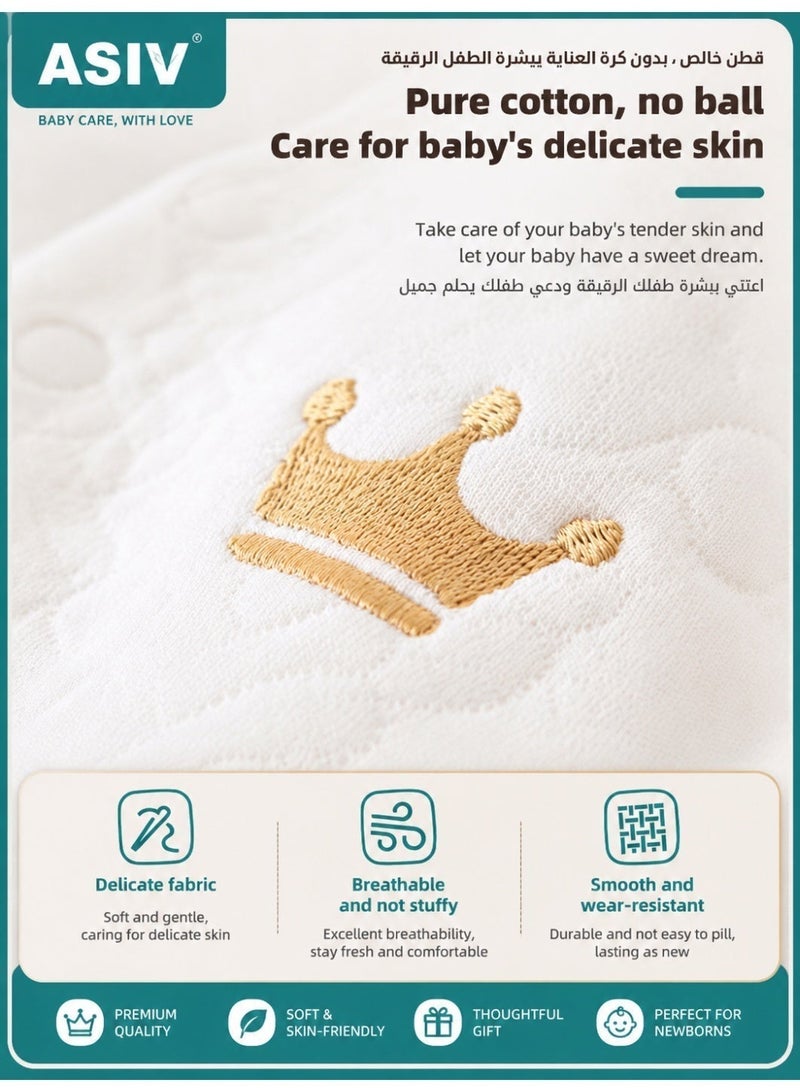 ASIV 18PCS Newborn Baby Gift Set, Newborn Layette Gift Set for Boys and Girls, Babies Essential Clothes Accessories with Baby Blanket, 100% Premium Cotton, for Spring Summer Autumn Winter Four Seasons - Image 3