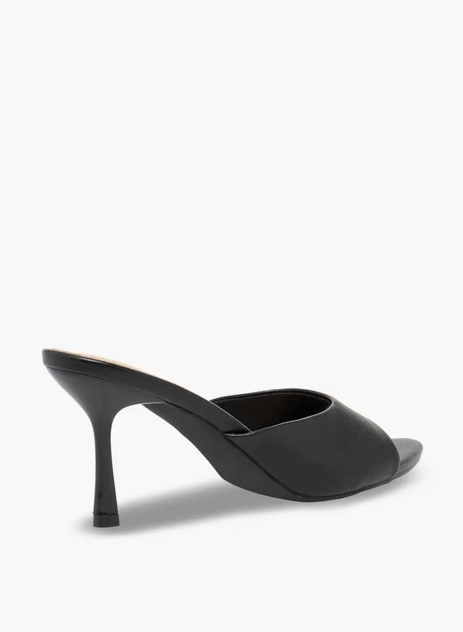 Flora Bella By Shoexpress BLACK Women Slip-On Stiletto Heel Sandals for Women | Best Price UAE
