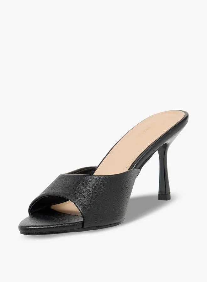 Flora Bella By Shoexpress BLACK Women Slip-On Stiletto Heel Sandals for Women | Best Price UAE