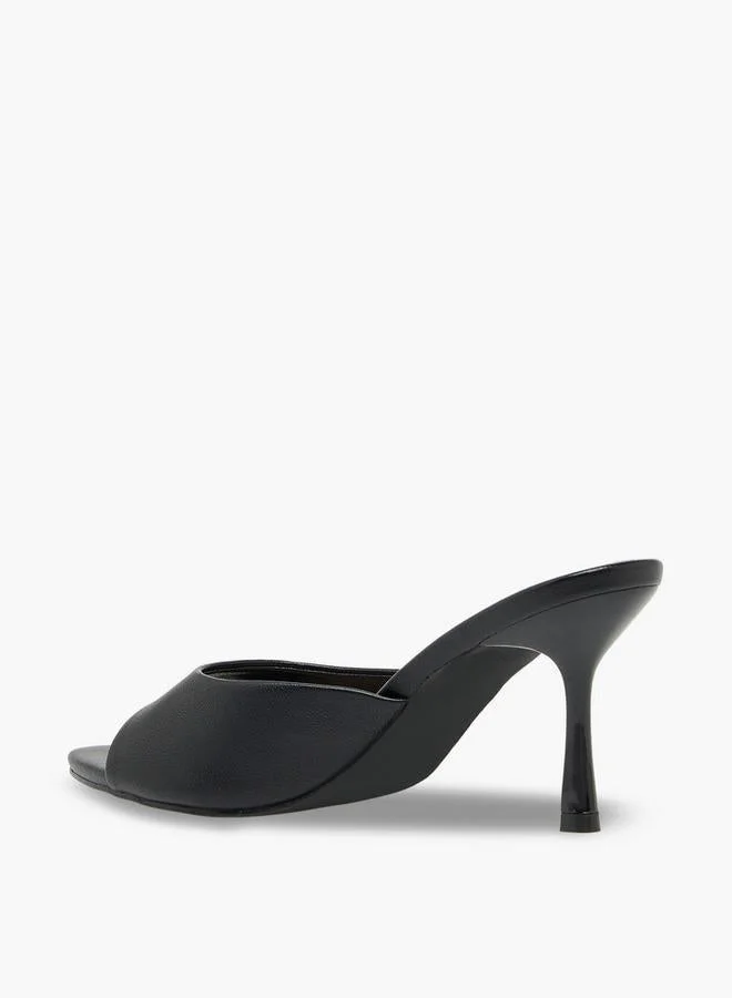 Flora Bella By Shoexpress BLACK Women Slip-On Stiletto Heel Sandals for Women | Best Price UAE