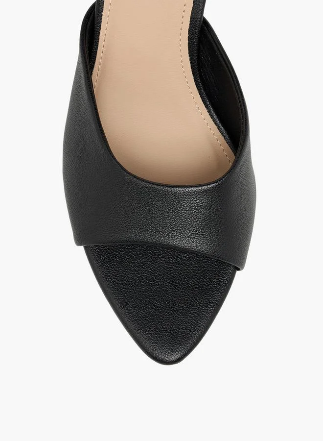 Flora Bella By Shoexpress BLACK Women Slip-On Stiletto Heel Sandals for Women | Best Price UAE