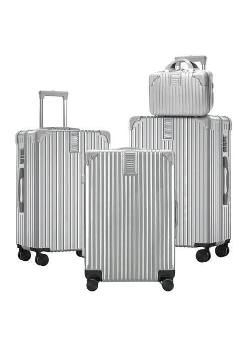 4 Pack Luggage Sets, Expandable PP Hardshell Suitcase Sets, Hardside Lightweight Durable Carry On Suitcase with Spinner Wheels, TSA Lock 14/20/24/28in