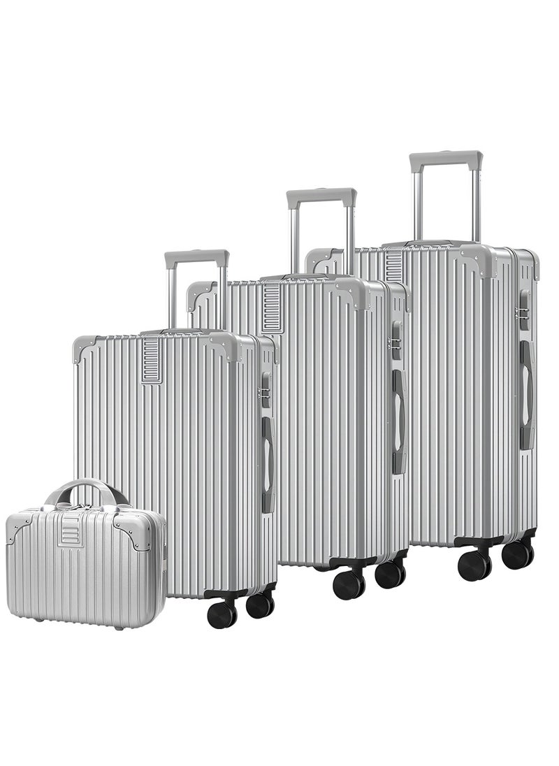 TRASSLE - 4 Pack Luggage Sets, Expandable PP Hardshell Suitcase Sets, Hardside Lightweight Durable Carry On Suitcase with Spinner Wheels, TSA Lock 14/20/24/28in - Image 1