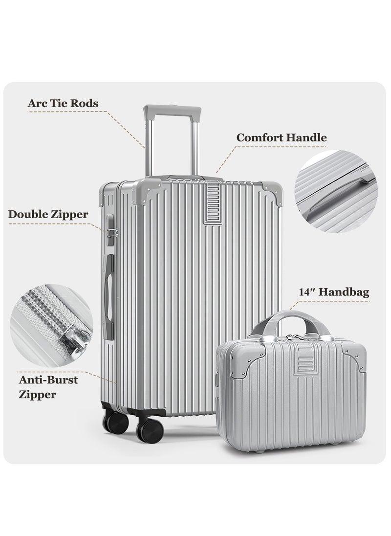 TRASSLE - 4 Pack Luggage Sets, Expandable PP Hardshell Suitcase Sets, Hardside Lightweight Durable Carry On Suitcase with Spinner Wheels, TSA Lock 14/20/24/28in - Image 1