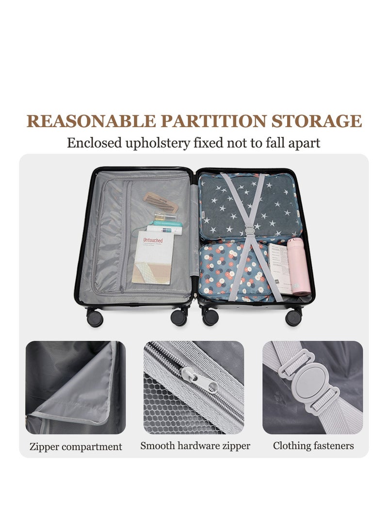 TRASSLE - 4 Pack Luggage Sets, Expandable PP Hardshell Suitcase Sets, Hardside Lightweight Durable Carry On Suitcase with Spinner Wheels, TSA Lock 14/20/24/28in - Image 1