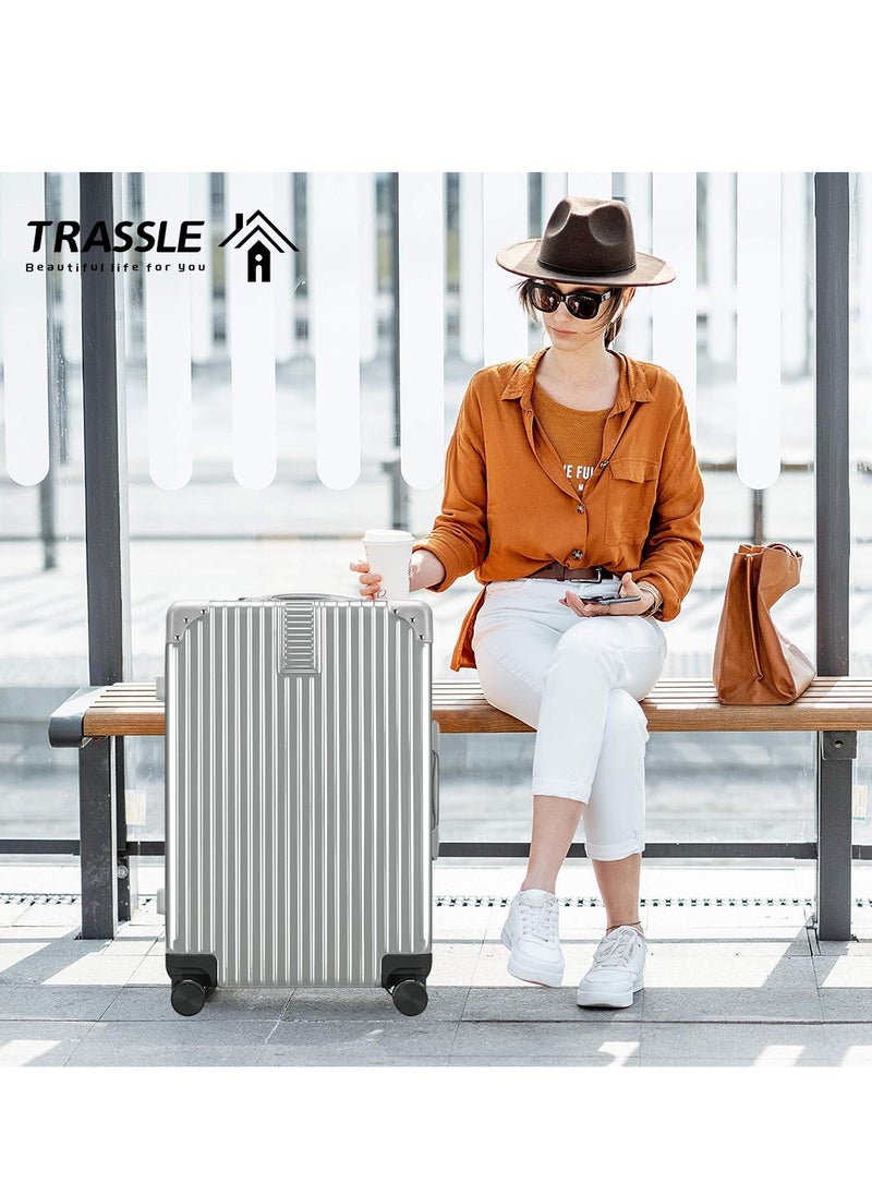 TRASSLE - 4 Pack Luggage Sets, Expandable PP Hardshell Suitcase Sets, Hardside Lightweight Durable Carry On Suitcase with Spinner Wheels, TSA Lock 14/20/24/28in - Image 1