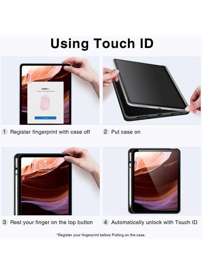 Antbox Case for iPad (A16) 11th Generation 11'' 2025/iPad 10th Generation 10.9'' 2022 with Built-in Pencil Holder Auto Sleep/Wake Function PU Leather Smart Cover (Brown) - Image 3