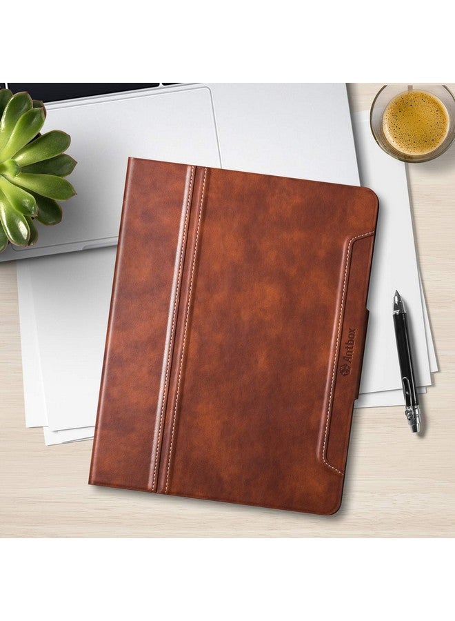 Antbox Case for iPad (A16) 11th Generation 11'' 2025/iPad 10th Generation 10.9'' 2022 with Built-in Pencil Holder Auto Sleep/Wake Function PU Leather Smart Cover (Brown) - Image 4