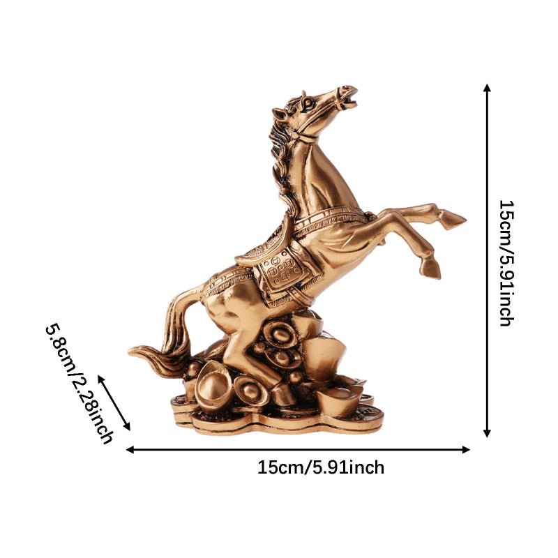 Bronze Horse Statue Sculpture Desktop Ornament For Home Decor Centerpiece - Image 5