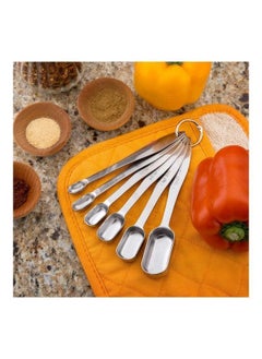 Spring Chef 6-Piece Stainless Steel Measuring Spoon Set Silver  - Image 3