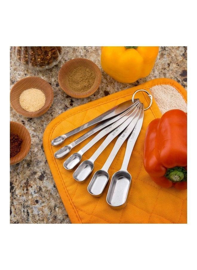 Spring Chef 6-Piece Stainless Steel Measuring Spoon Set Silver  - Image 3