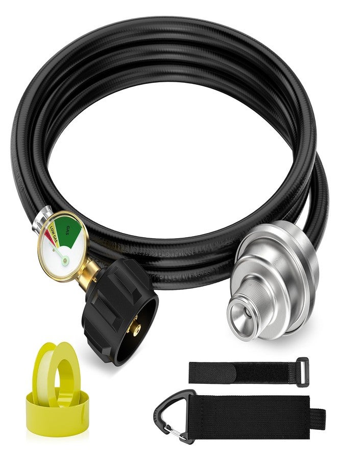 NUPICK Propane Fuel Filter F273699 With Hose，6FT Propane Hose with Guage for Mr.heater Buddy and Big Buddy,Connect to 5-40 Lb Propane Tanks - Image 1