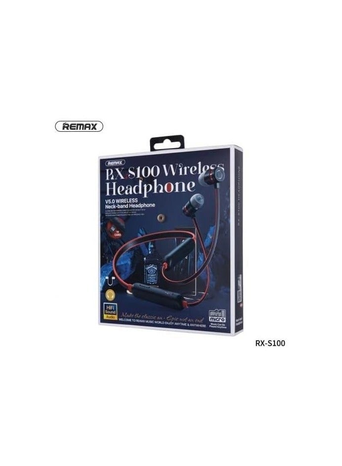 ريماكس RX-S100 – سماعات رياضية لاسلكية بتقنية البلوتوث مع شريط رقبة، بطارية 120 مللي أمبير، دعم كرت SD، مغناطيسية، تشغيل حتى 8 ساعات - Image 2