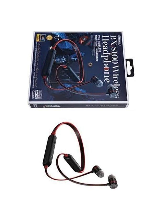 ريماكس RX-S100 – سماعات رياضية لاسلكية بتقنية البلوتوث مع شريط رقبة، بطارية 120 مللي أمبير، دعم كرت SD، مغناطيسية، تشغيل حتى 8 ساعات - Image 4