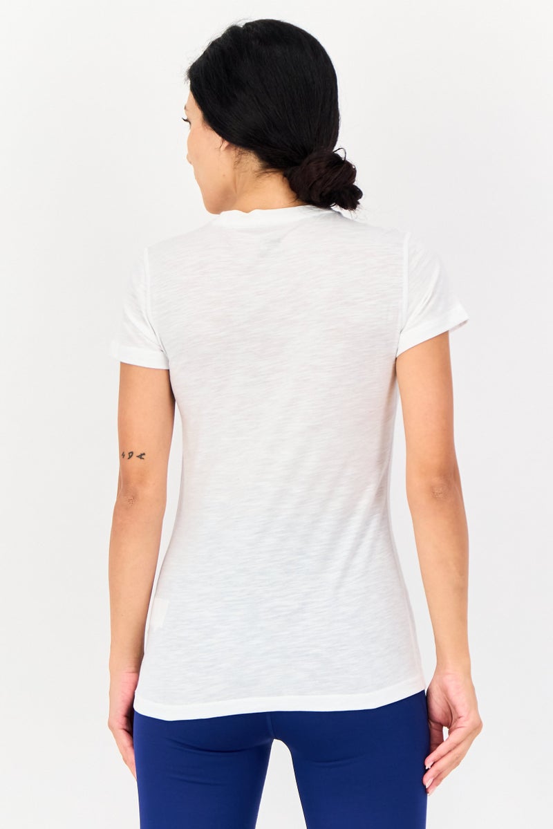 PUMA تي شيرت رياضي نسائي قصير الأكمام في الهواء الطلق، أبيض - Image 4