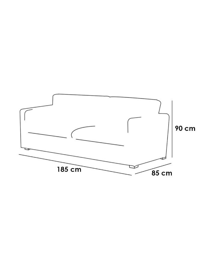 Al Home 2 Seater Sofa 185×85×90 Cm - White - Image 2