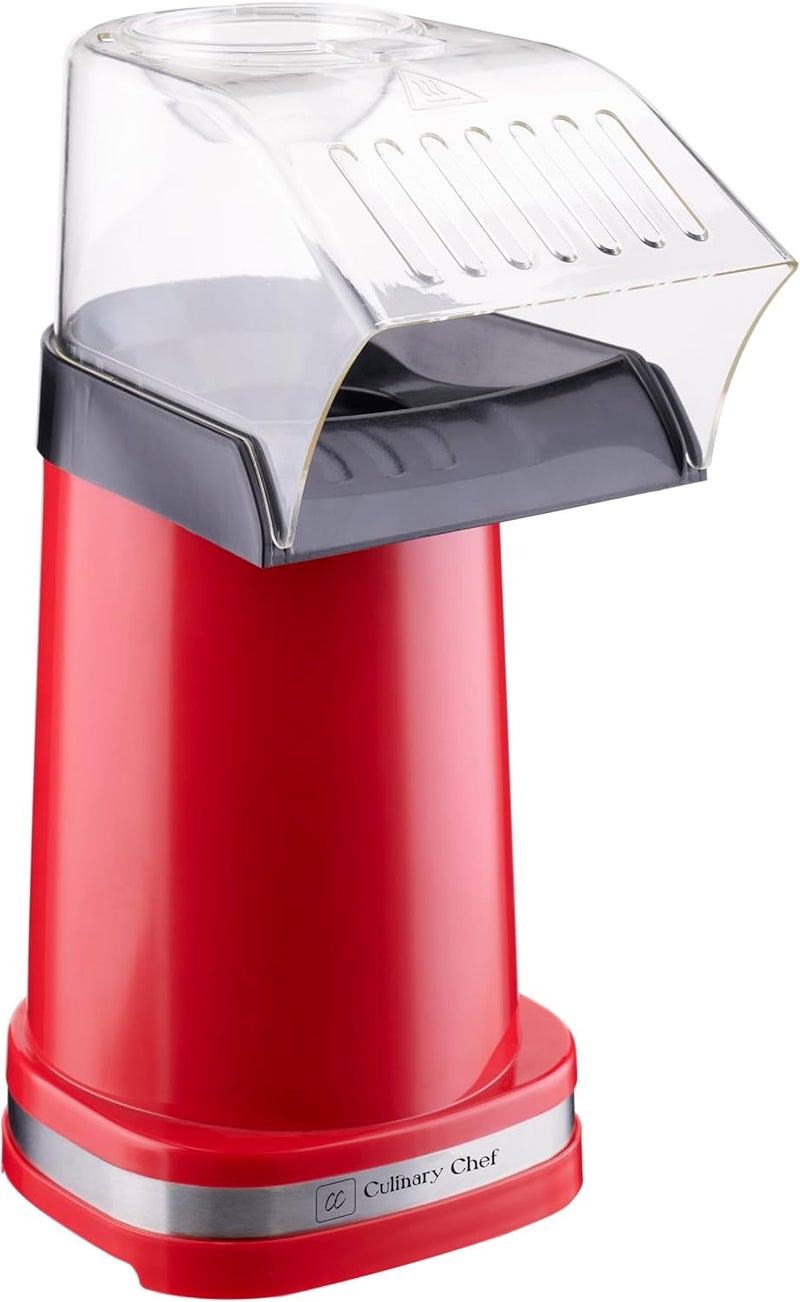 CULINARY CHEF PM102-RED Deluxe Hot Air Personal Popcorn Popper - Image 1