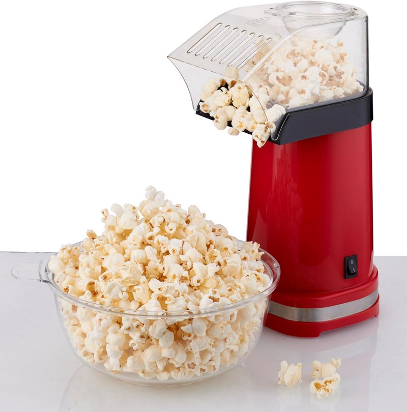 CULINARY CHEF PM102-RED Deluxe Hot Air Personal Popcorn Popper - Image 2