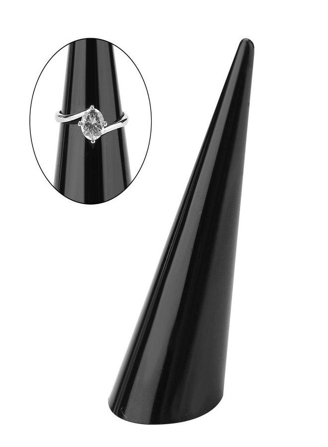 Semme Black Ring Tower,Finger Ring Jewelry Display, 5pcs Single Finger Display Ring Holder Showcase Stand Jewelry Rings Organizer(Black) - Image 4