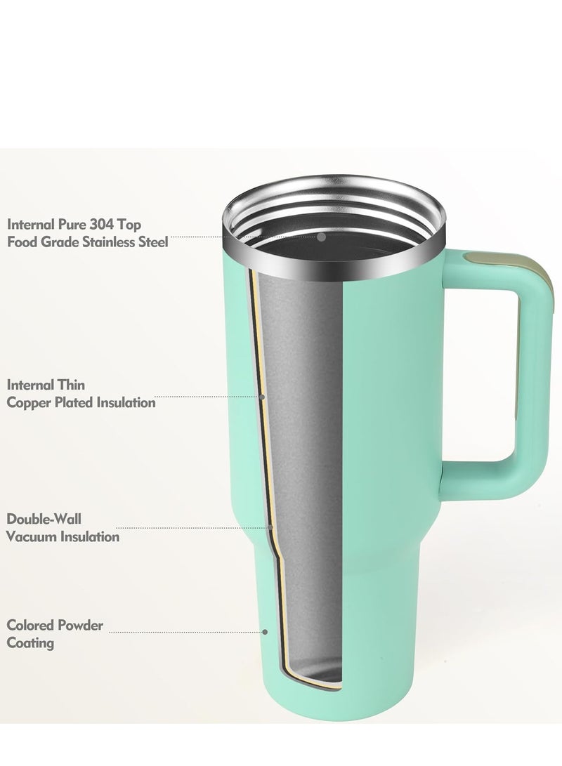 1200ml Tumbler with Handle Large 40 oz Water Bottle Insulated Tumbler with Lid and Straw - Image 3
