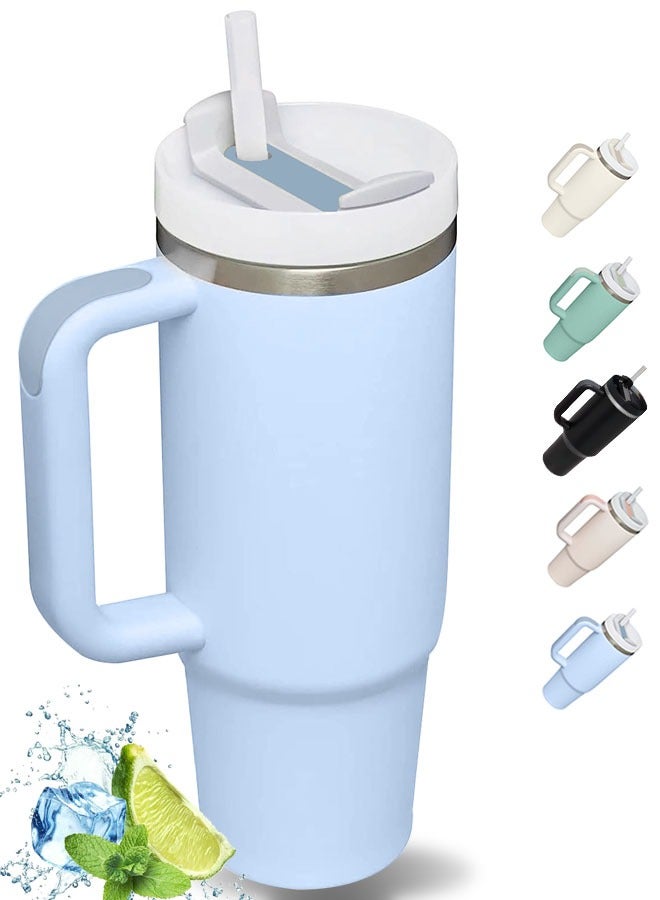 1200ml Tumbler with Handle Large 40 oz Water Bottle Insulated Tumbler with Lid and Straw - Image 1