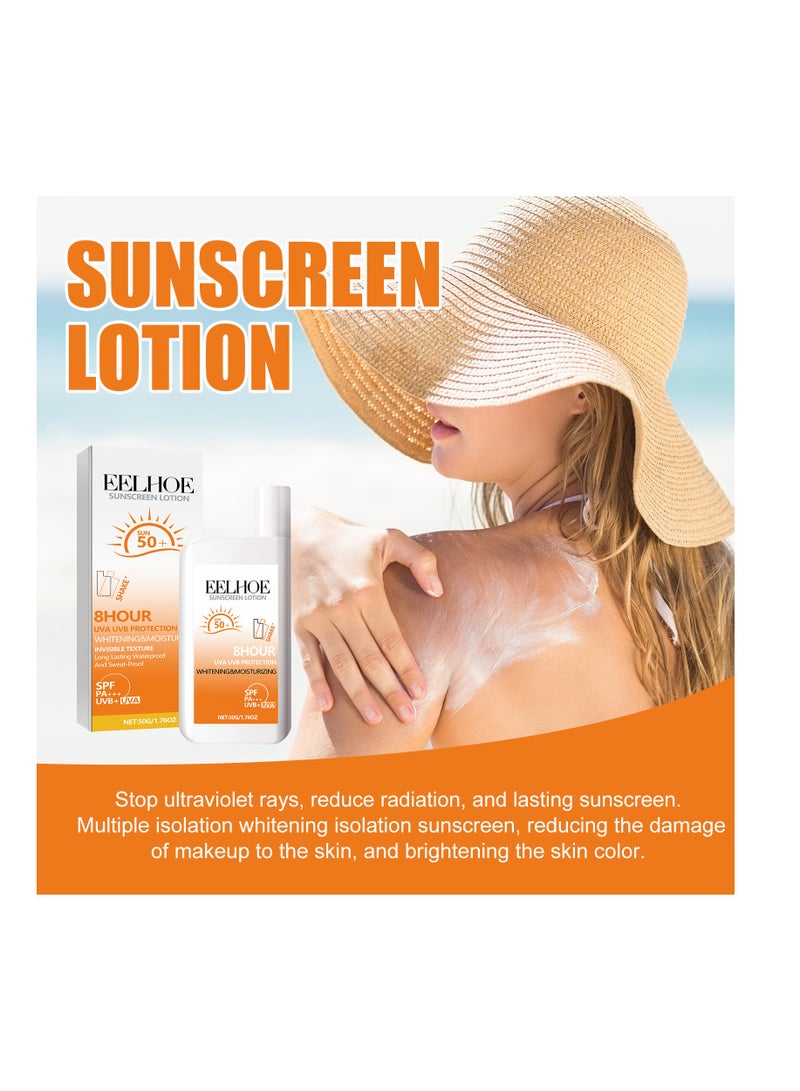 إيلهو لوشن واقي من الشمس للأشعة فوق البنفسجية UVA + UVB المضادة للأكسدة ، بحد أقصى 8 ساعات ، SPF50++ - Image 1
