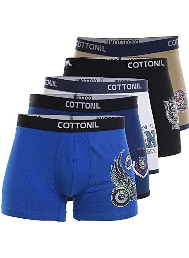 COTTONIL Mid-Rise Pack Of 5 Boxers
