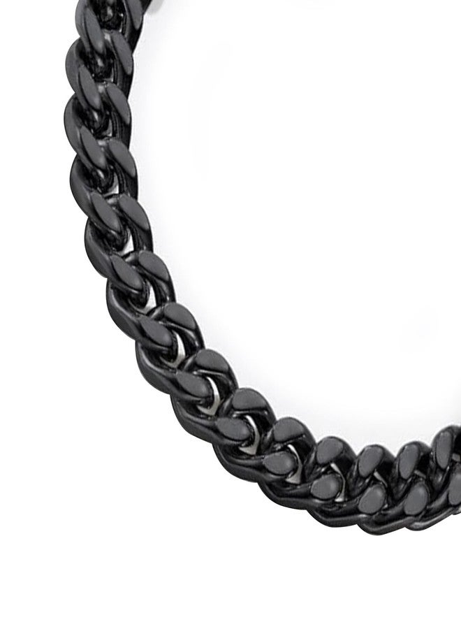 Peora Stainless Steel Metal Black Bracelet Stylish Openable Fancy Design Jewellery Gift for Men Boys - Image 5