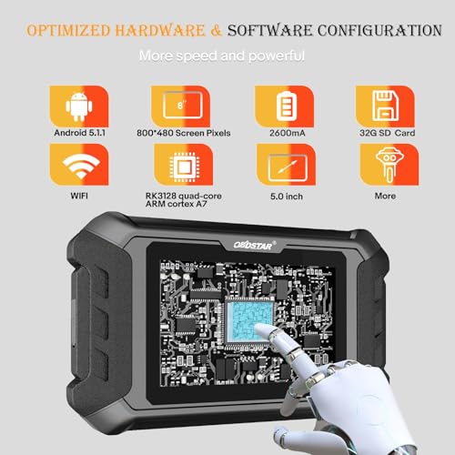 OBDSTAR Motorcycle Diagnostic Tool Fits for Harley System Diagnosis Motorcycle Diagnostic Scanner Motorcycle Scanner Code Reader with ECU Setting, Error Codes Reading and Clearing, 5'' Touch Screen - Image 4