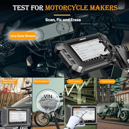 OBDSTAR Motorcycle Diagnostic Tool Fits for Harley System Diagnosis Motorcycle Diagnostic Scanner Motorcycle Scanner Code Reader with ECU Setting, Error Codes Reading and Clearing, 5'' Touch Screen - Image 5