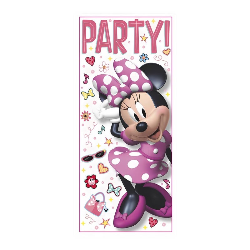 AMSCAN Unique 79251 Disney Iconic Minnie Mouse Door Party Poster 27 X 60 1ct MulticolorBedroom