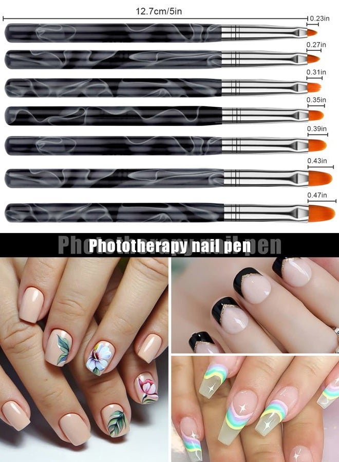 TOROKOM 19Pcs Acrylic Nail Brush Set, Nail Brushes for Nail Art Pen Nail Art Tools for Acrylic Application incl 7Pcs Gel Nail Polish Brush,6Pcs Nail Design Brush,5Pcs Dotting Pen,1Pc Nail Dust Brush - Image 2