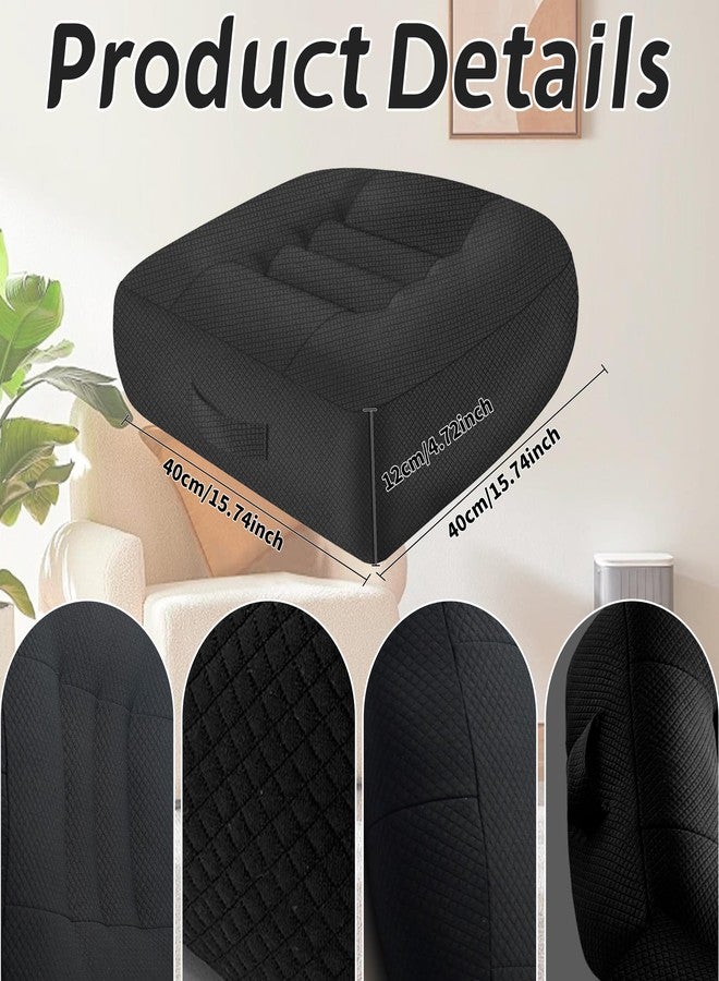 runfider Car Booster Thick Height Adjustable Seat Cushion with Breathable Mesh Cover, Portable Seat Cushion for Driving, Office Chairs Wheelchairs Trucks SUV's and Home Use Black - Image 3
