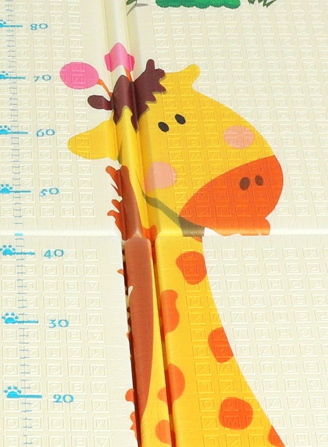 REZNOR بساط لعب أطفال محمول كبير جدًا من ريزنور، سمكه 6 مم، مقاس 1500 × 1200 مم، بساط زحف أرضي قابل للطي مصنوع من الفوم، بنقوش قابلة للعكس على الوجهين، مقاوم للماء ومضاد للانزلاق (زرافة مدينة حضرية) - Image 2