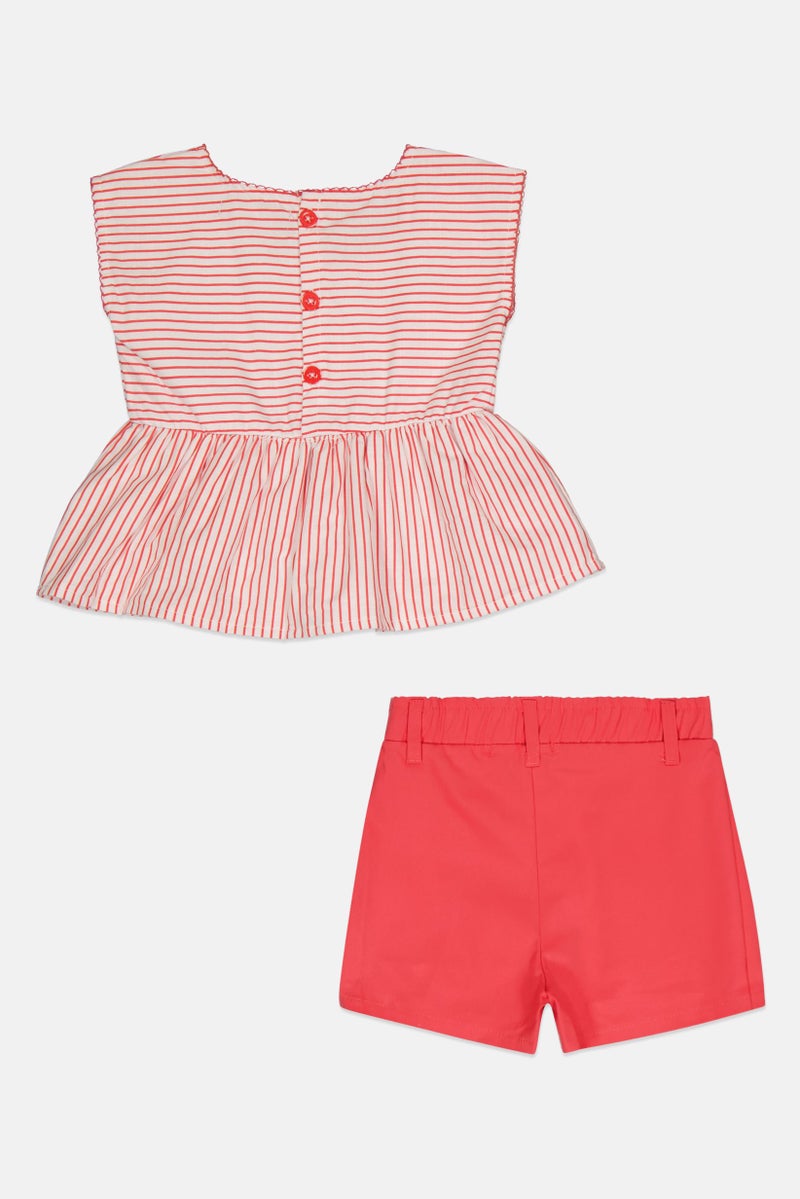 Limited Too Toddlers Girl 2 Pieces Stripe Top And Shorts Set, Multicolor - Image 3