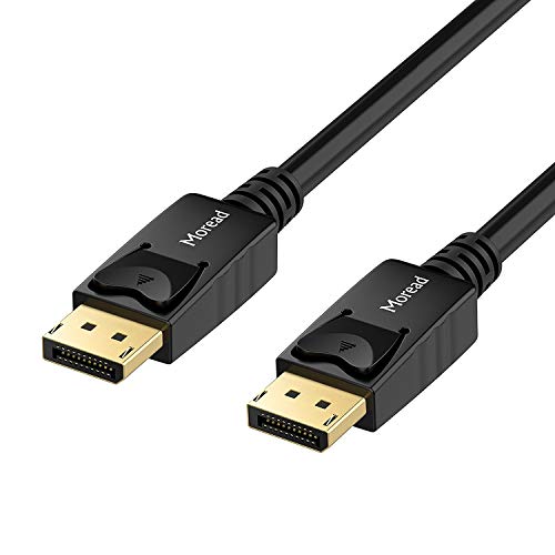 Moread 4K DisplayPort to DisplayPort Cable, 6 Feet, Gold-Plated High Speed Display Port DP Cable 1.2 (4K@60Hz, 2K@144Hz) for Computer, Desktop, Laptop, PC, Monitor, Projector & More - Black - Image 1