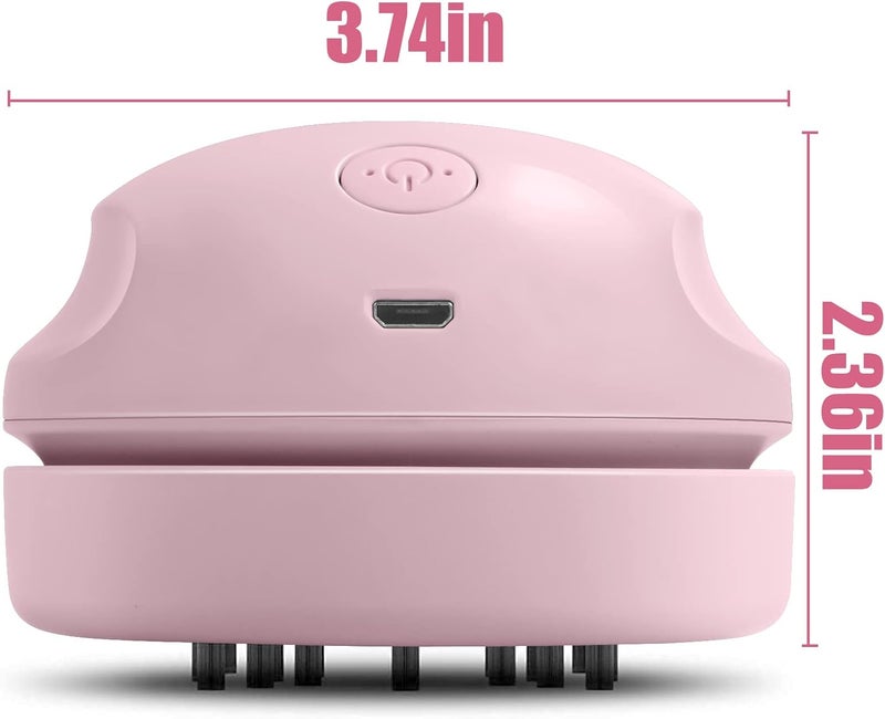 prowithlin Portable Desktop Vacuum Cleaner, USB Charging, Pink, Best for Cleaning Dust, Crumbs, Piano, Computer, Car etc. - Image 2