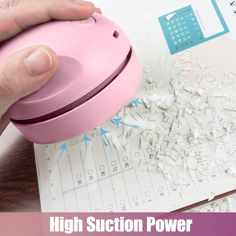 prowithlin Portable Desktop Vacuum Cleaner, USB Charging, Pink, Best for Cleaning Dust, Crumbs, Piano, Computer, Car etc. - Image 5