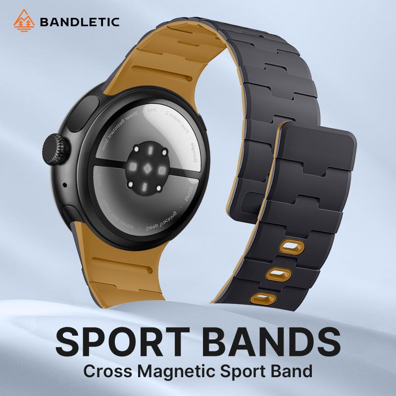 Bandletic أشرطة سيليكون مغناطيسية Bandletic متوافقة مع ساعة Google Pixel 4/3/2/1 41 مم للنساء والرجال، حزام رياضي ناعم وقوي بديل للمعصم - Image 2