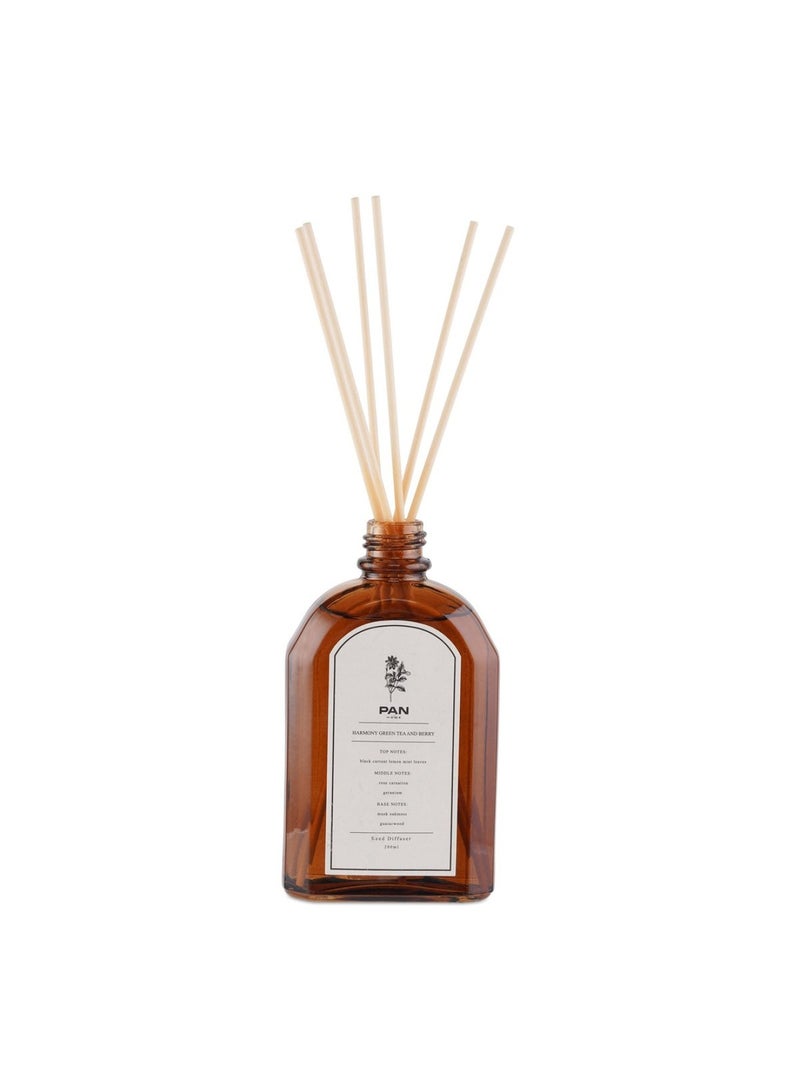 Pan Home Harmony Green Tea And Berry Reed Diffuser 200ml - Brown - Image 1