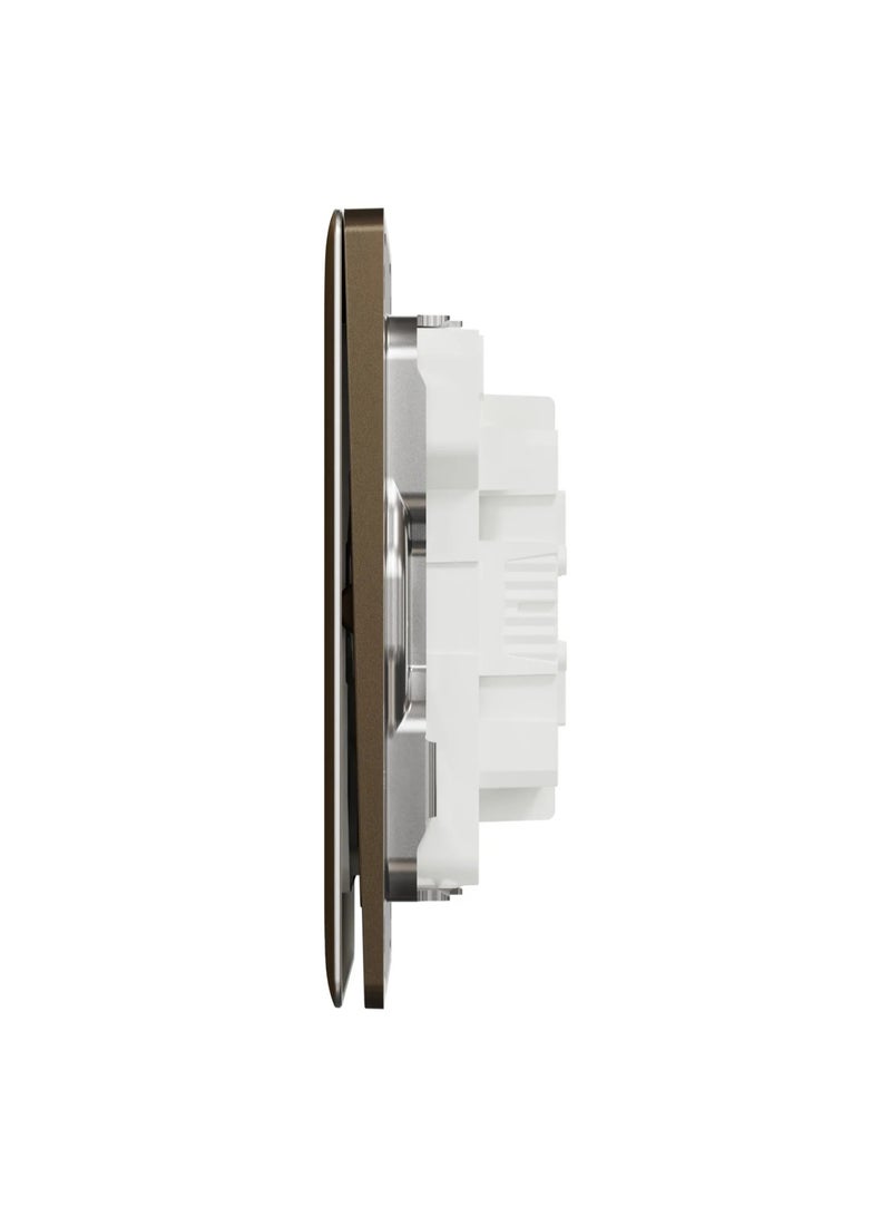 Schneider Electric Switch, Unica X, 2 way, 16AX, 250V, 2 gangs, antique brass - NUX32_2_AB - Image 3