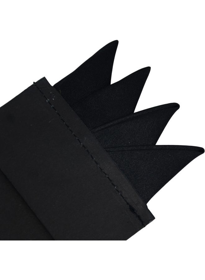 SYAYA Prefolded Formal Pocket Square Set of 5, Pre-Folded Silk Suit Handkerchief for Business Tuxedo or Wedding Party PF-H-HA1, Champagne, Silver, Black, White, Red, One Size - Image 4