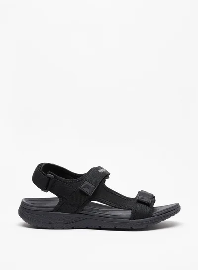 Kappa Men's Floaters with Hook and Loop Closure Black