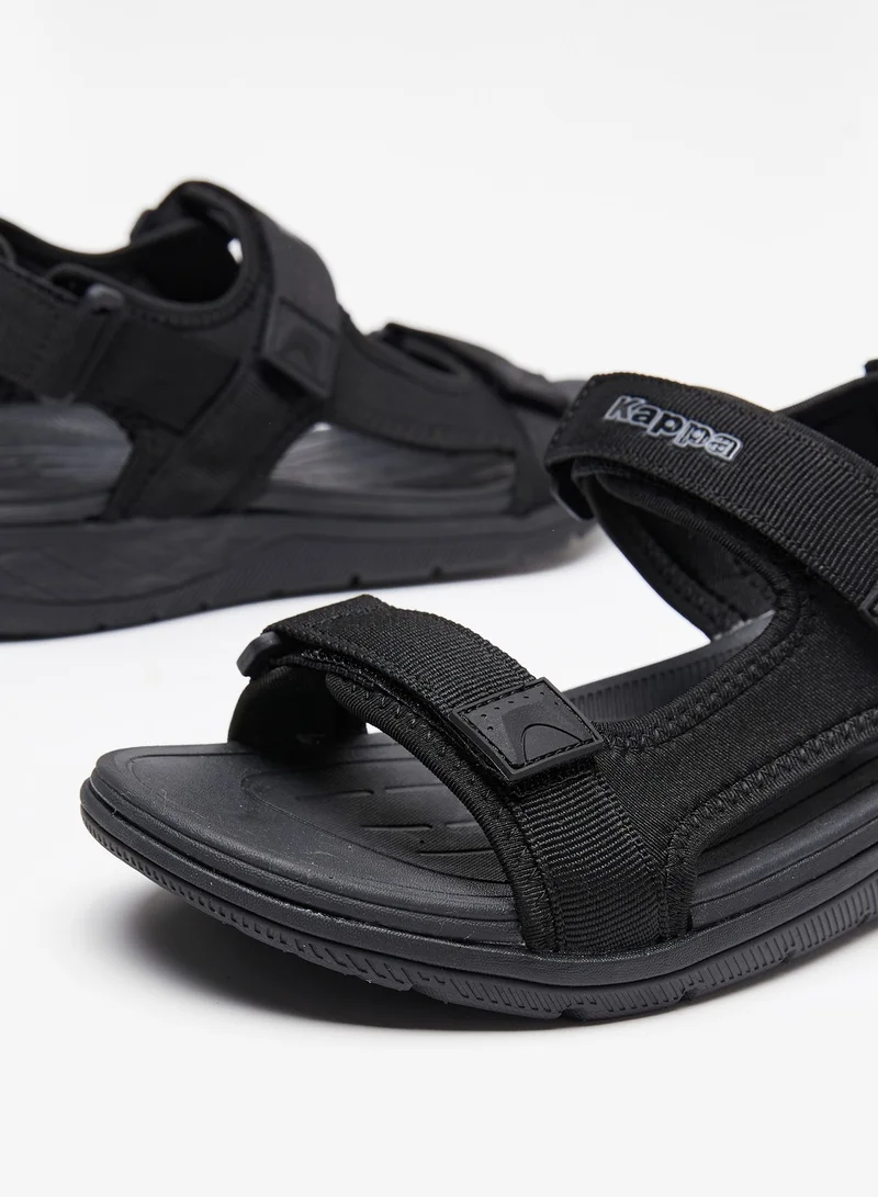 Kappa Men's Floaters with Hook and Loop Closure Black