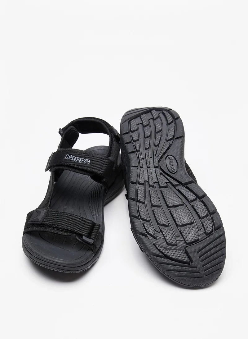 Kappa Men's Floaters with Hook and Loop Closure Black
