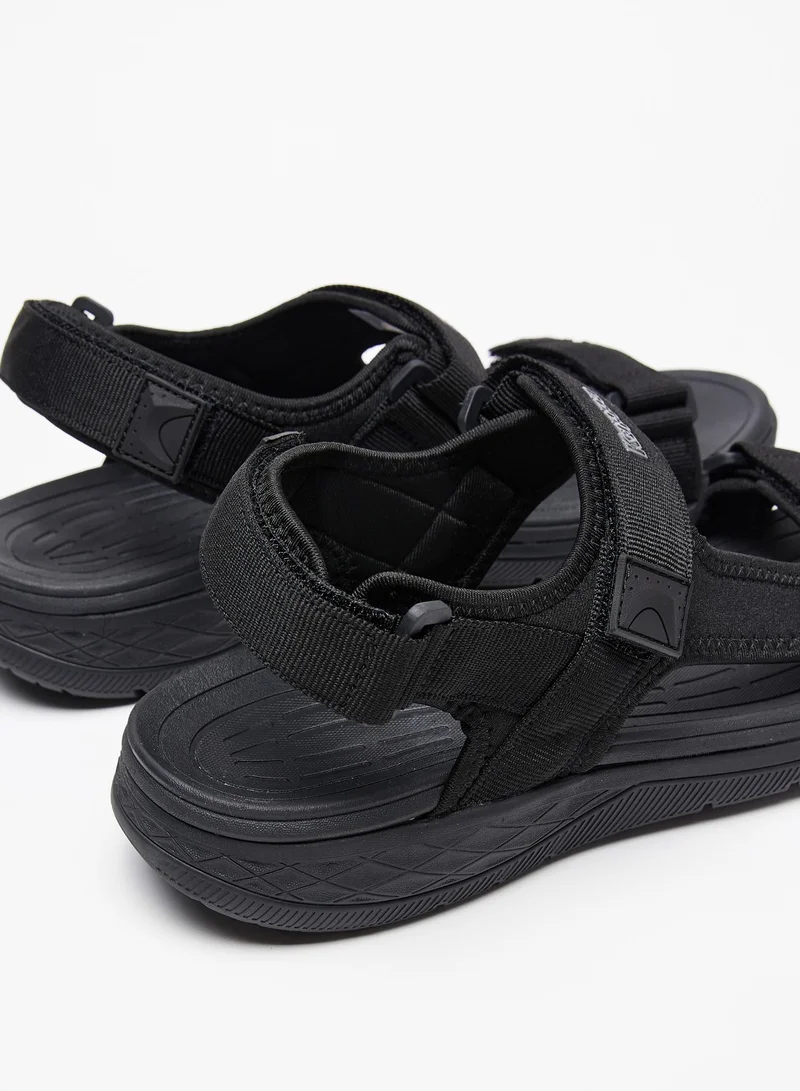Kappa Men's Floaters with Hook and Loop Closure Black