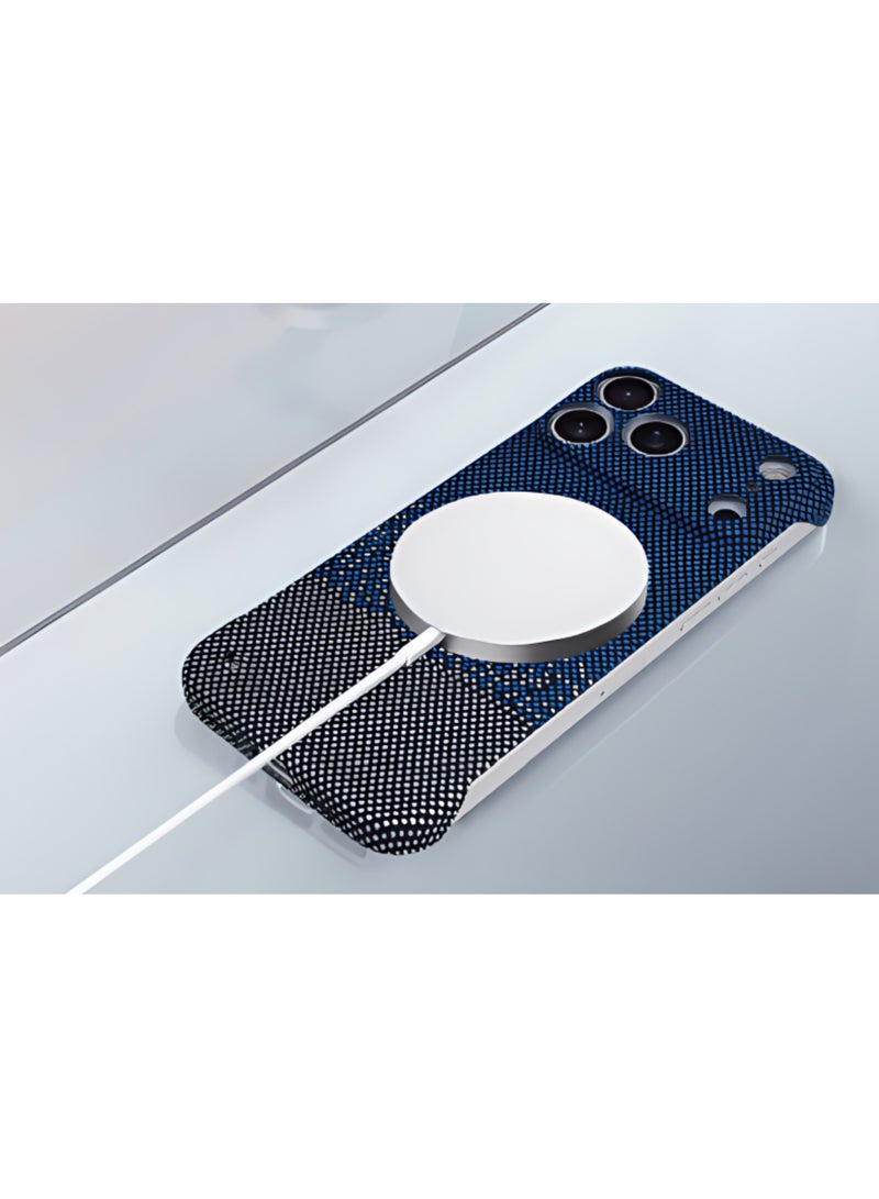 اووكاي جراب مغناطيسي لهاتف iPhone 17 Pro Max، متوافق مع MagSafe، جراب هاتف مقاوم للصدمات بتصميم بسيط مقاوم للخدش لهاتف iPhone 17 Pro Max (أزرق) - Image 3