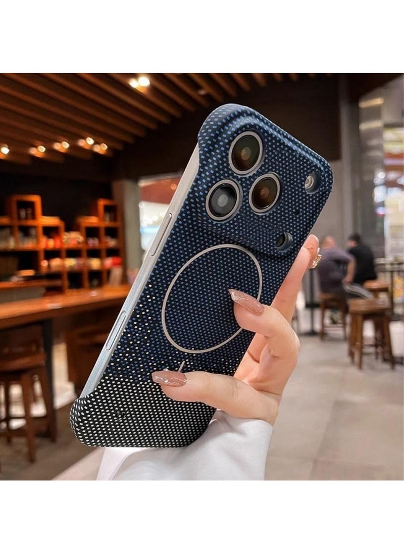 اووكاي جراب مغناطيسي لهاتف iPhone 17 Pro Max، متوافق مع MagSafe، جراب هاتف مقاوم للصدمات بتصميم بسيط مقاوم للخدش لهاتف iPhone 17 Pro Max (أزرق) - Image 4