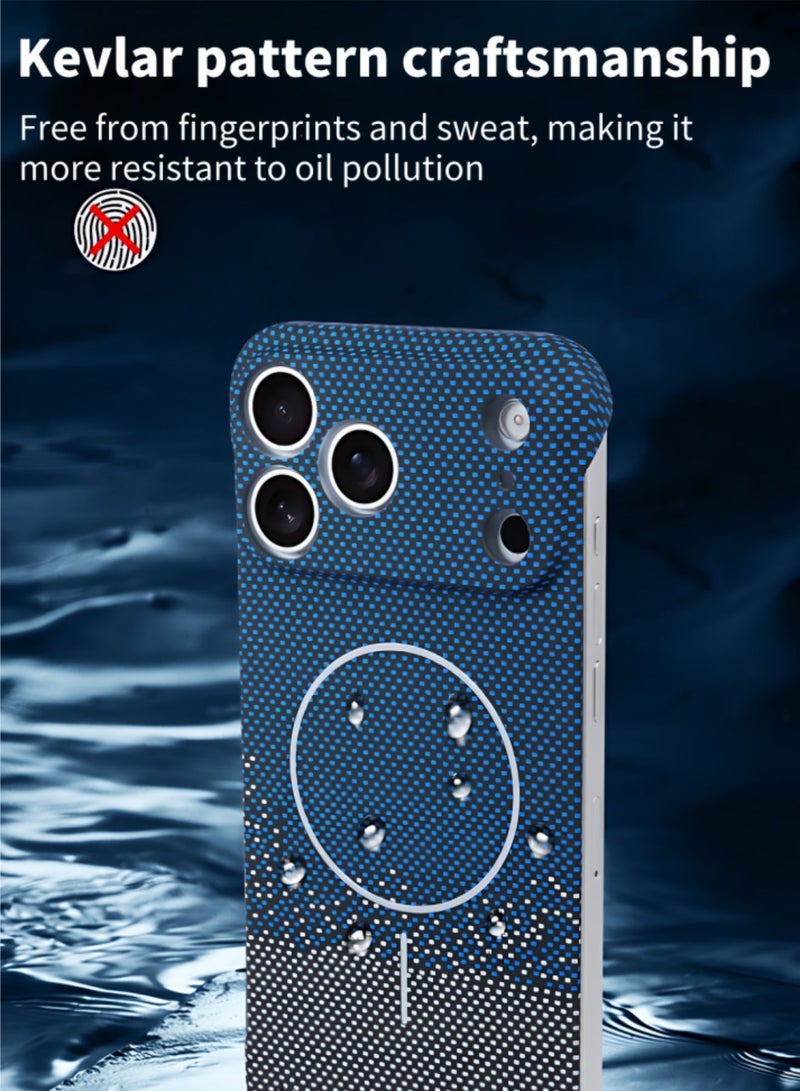 Aookay Magnetic for iPhone 18 Pro Max / 17 Pro Max Case, Compatible with MagSafe,  Shockproof Protective Minimalist Design Scratch Resistant Phone Cover (Blue) - Image 3