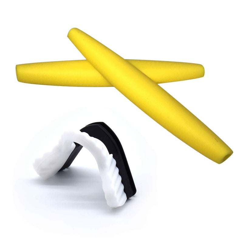 Generic HKUCO Yellow Replacement Silicone Leg and White Nose Pads For Oakley M Frame Series Earsocks Rubber Kit  - Image 1